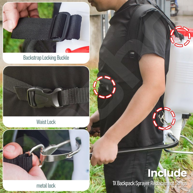 Ohoho Backpack Sprayer Replacement Strap for Most Chapin Backpack Sprayers 60114, 61800, 63924, 60124, 63800, 61950 Series and More, Backpack Sprayer Strap Replacement Fits for Craftsman Sprayer - Image 4